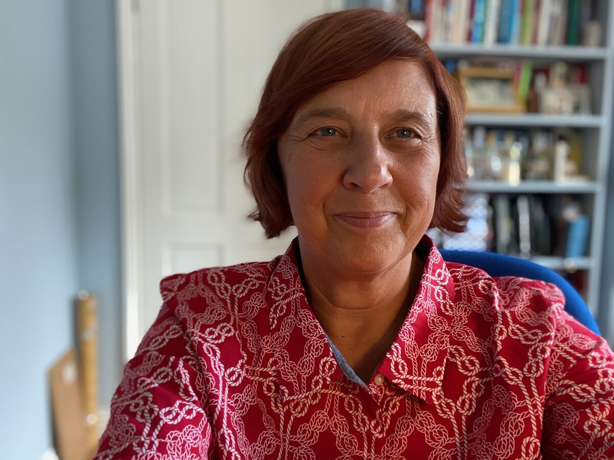 Bev White — executive coach, photographed in her study.